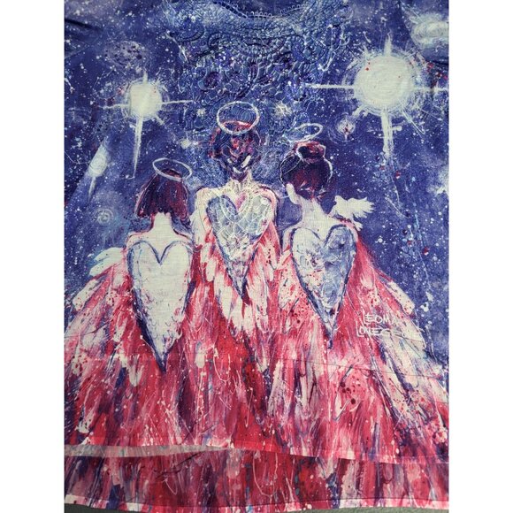 Leoma Lovegrove Women's Petite Medium Angels Artsy Top Purple Pink - Picture 7 of 8